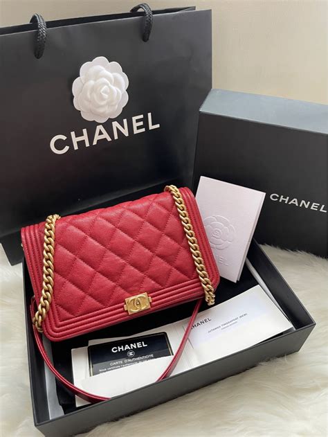 red chanel woc replica|chanel boy woc price.